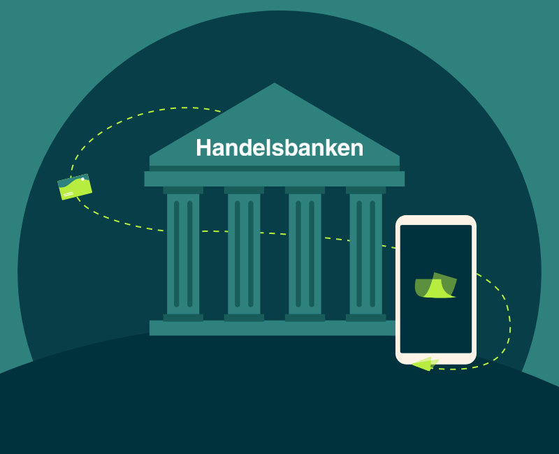 Animerad bild av Handelsbanken företagskort till Expense